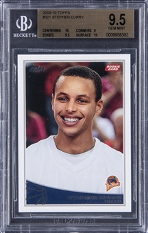 2009-10 Topps #321 Stephen Curry Rookie Card - BGS GEM MINT 9.5